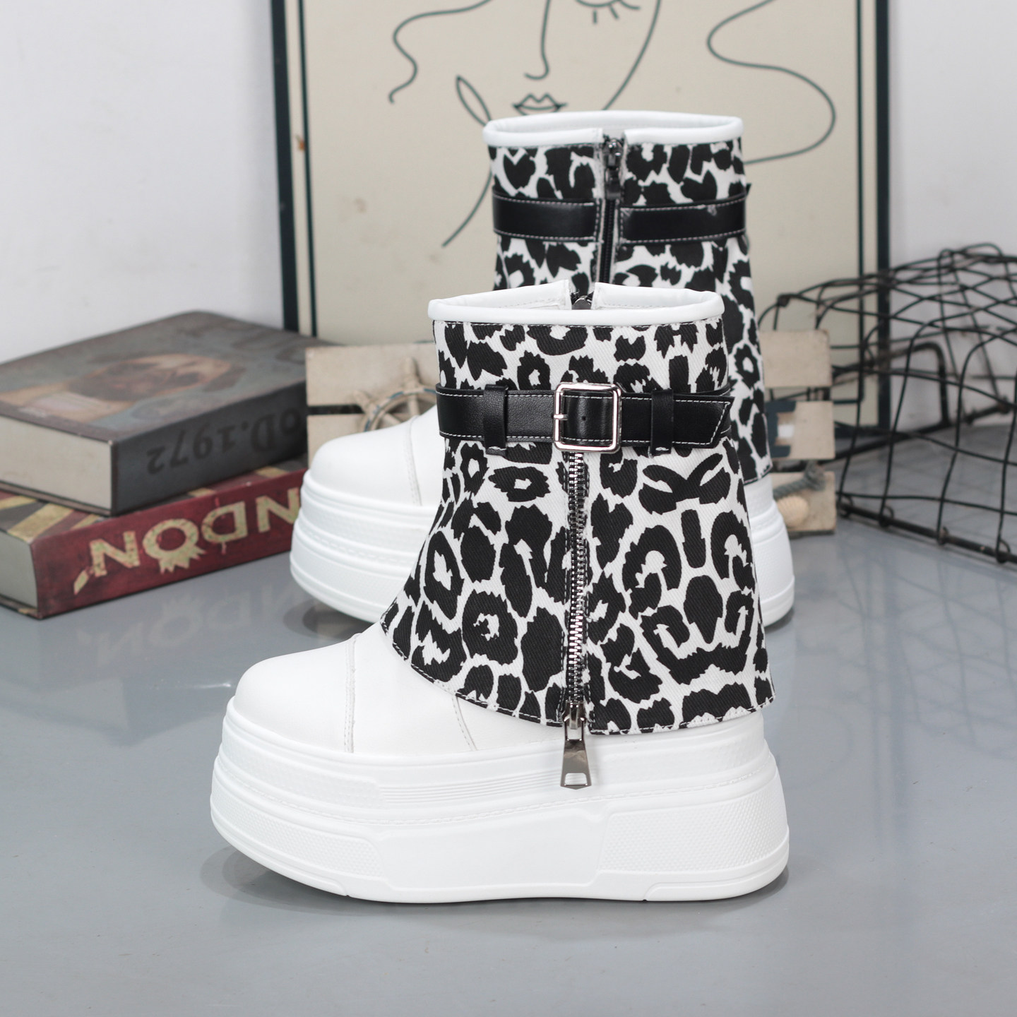 2025秋冬季高帮鞋女小个子厚底小白鞋内增高11CM百搭休闲学生棉鞋,女鞋,高帮鞋,淘宝优惠券,粉丝福利购,淘宝优惠卷