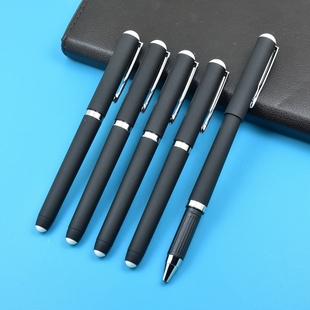 大容量中性笔空笔壳常规笔芯大容量替芯两用空笔皮无笔芯金属挂钩