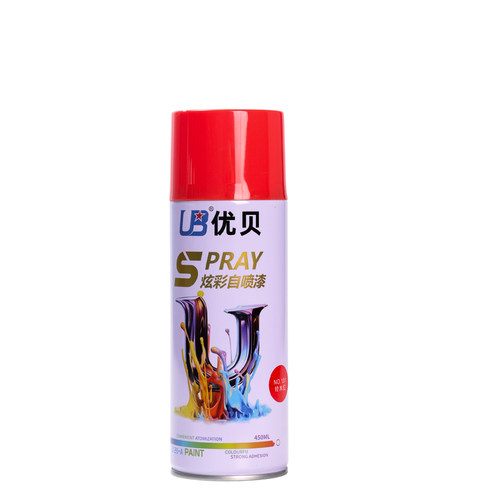 优贝131#铃木红自动炫彩喷漆手摇喷漆家具汽车金属红色油漆450ML