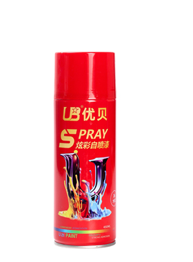 优贝26#大红自动炫彩喷漆手摇喷漆家具汽车金属红色油漆450ml
