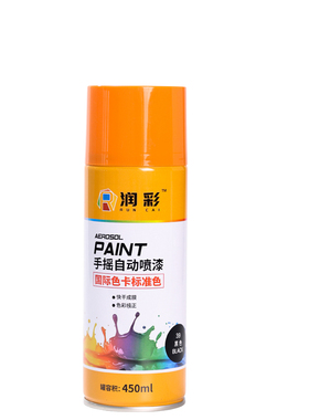 润彩手摇自动喷漆39黑色家具金属油漆450ML