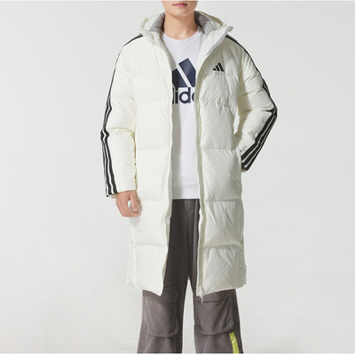 阿迪达斯男装保暖运动长款羽绒服