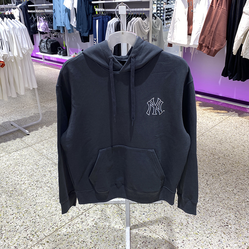 MLB卫衣男女镂空大标连帽套头衫