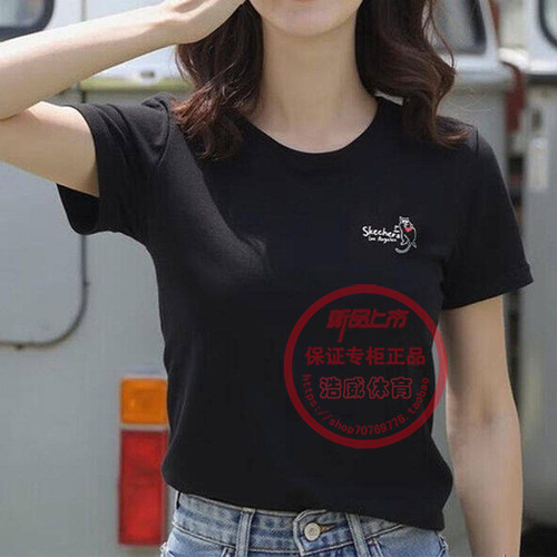 斯凯奇女装运动休闲透气短袖T恤