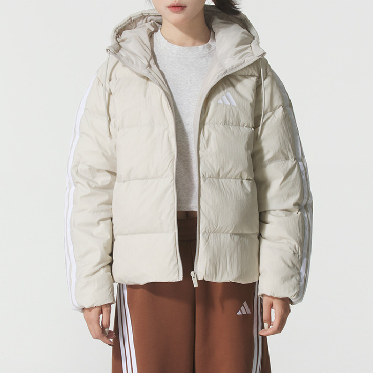 阿迪达斯女装防风保暖羽绒服外套