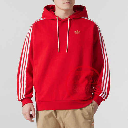 阿迪达斯卫衣男运动服宽松套头衫
