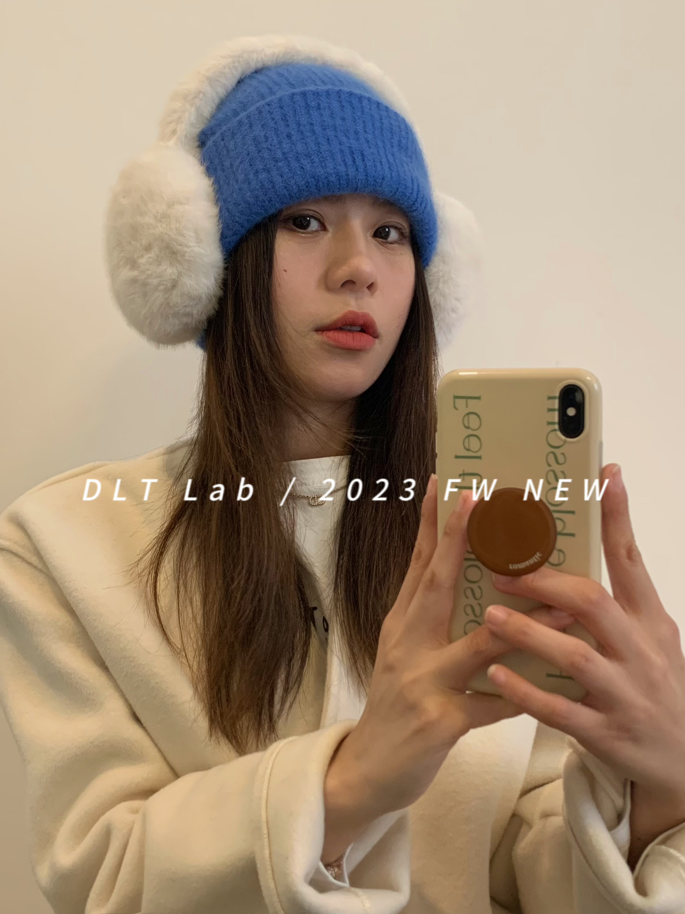 DLTLab丁老头秋冬新品兔绒耳罩温柔百搭拍照护耳白色软萌可爱防冻