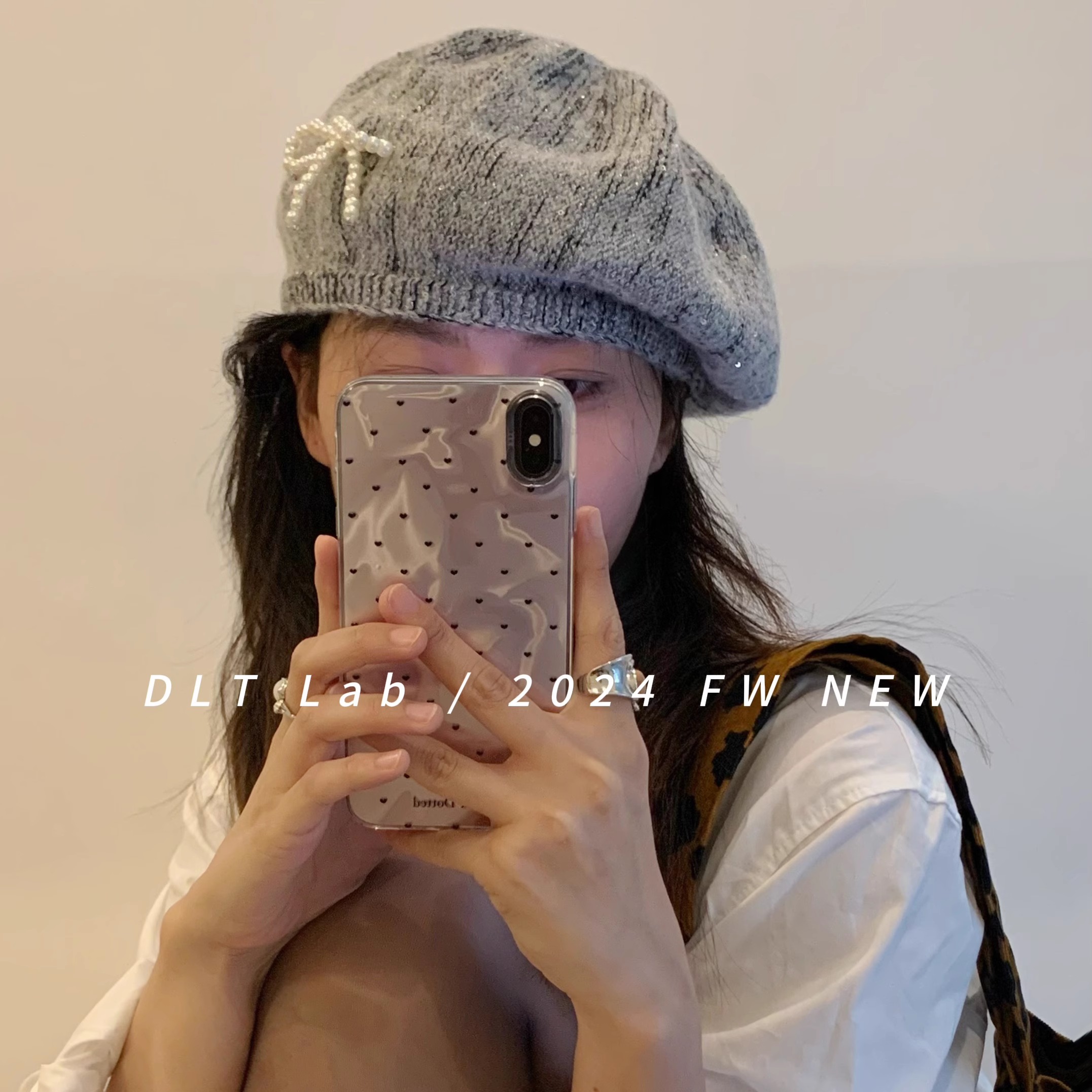 出游贝雷帽女亮片韩系秋冬