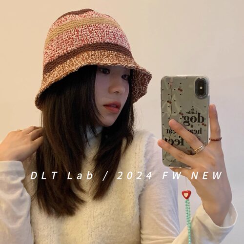 出游渔夫帽女小众手工编织秋冬