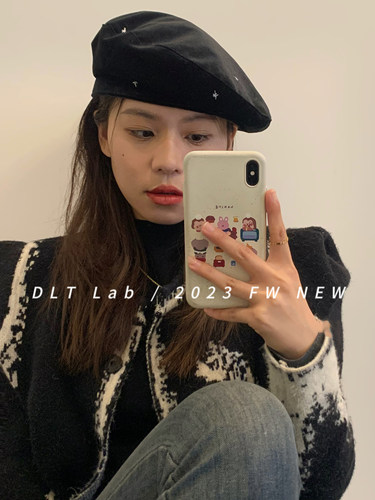 贝雷帽逛街休闲女秋冬新中式