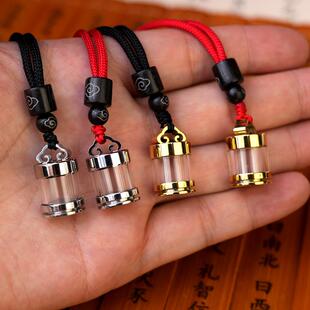 透明空心悟空瓶嘎乌吊坠挂件防水玻璃瓶项链可打开装朱砂空瓶吊坠