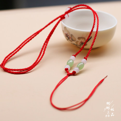 涵冰红绳项链吊坠挂绳可调节