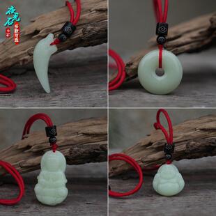 夜光石十字架观音佛狼牙吊坠平安扣项链男女款情侣小福龙貔貅挂饰