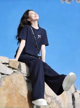 大码妈妈装韩版宽松运动服两件套