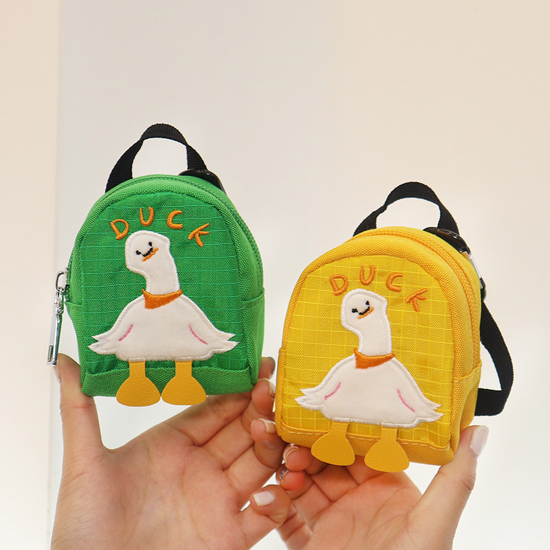 duck小鸭子帆布零钱包可爱迷你