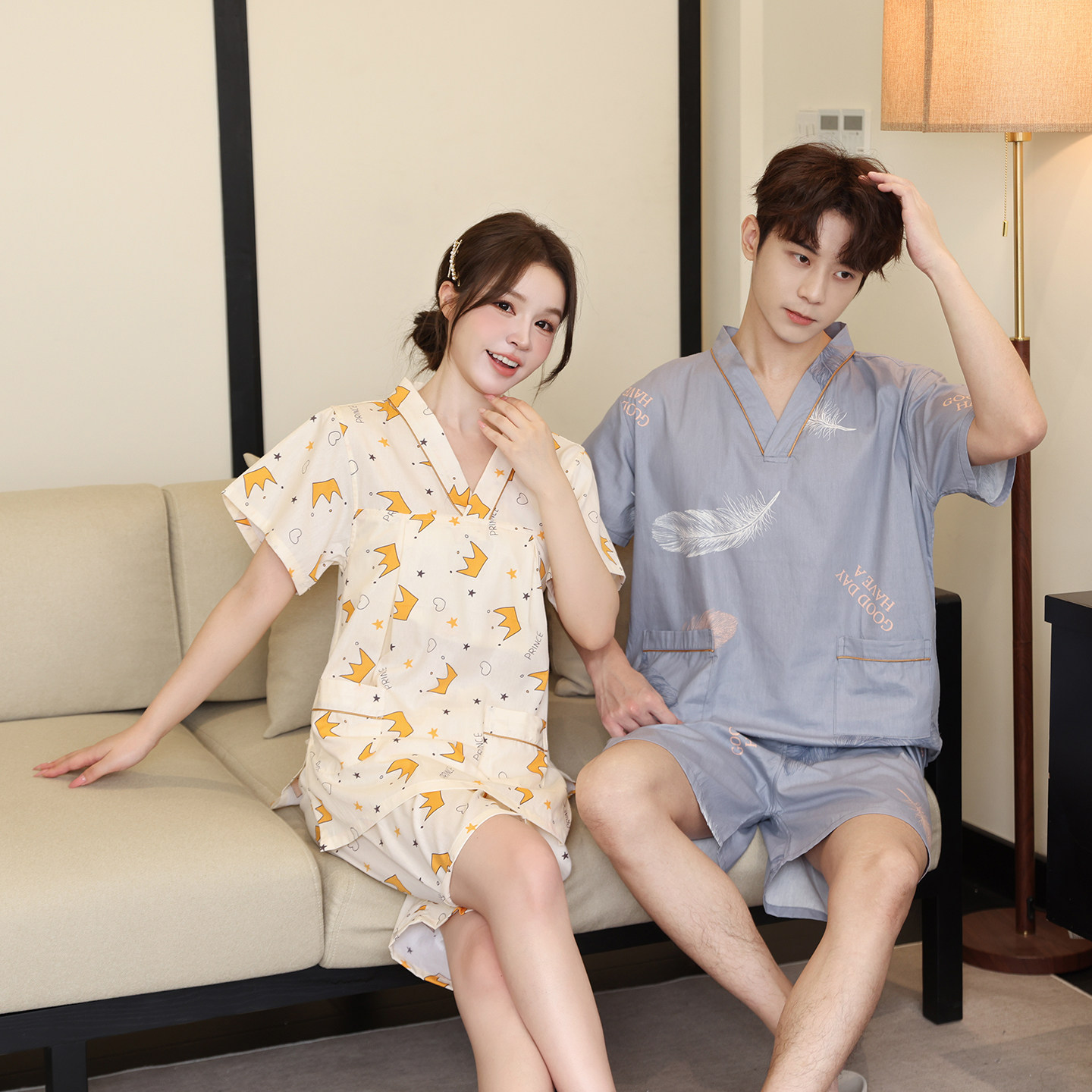 2026新款纯棉汗蒸服足浴服男女情侣高端酒店睡衣套装按摩足疗服大,居家布艺,汗蒸服,淘宝优惠券,粉丝福利购,淘宝优惠卷