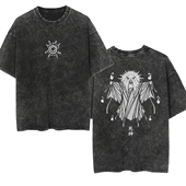 美式 t恤 oversize宽松小众半袖 高街复古水洗做旧短袖 个性