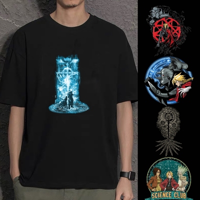 钢之炼金术师爱德华t恤男日系动漫跨境Fullmetal Alchemist周边潮