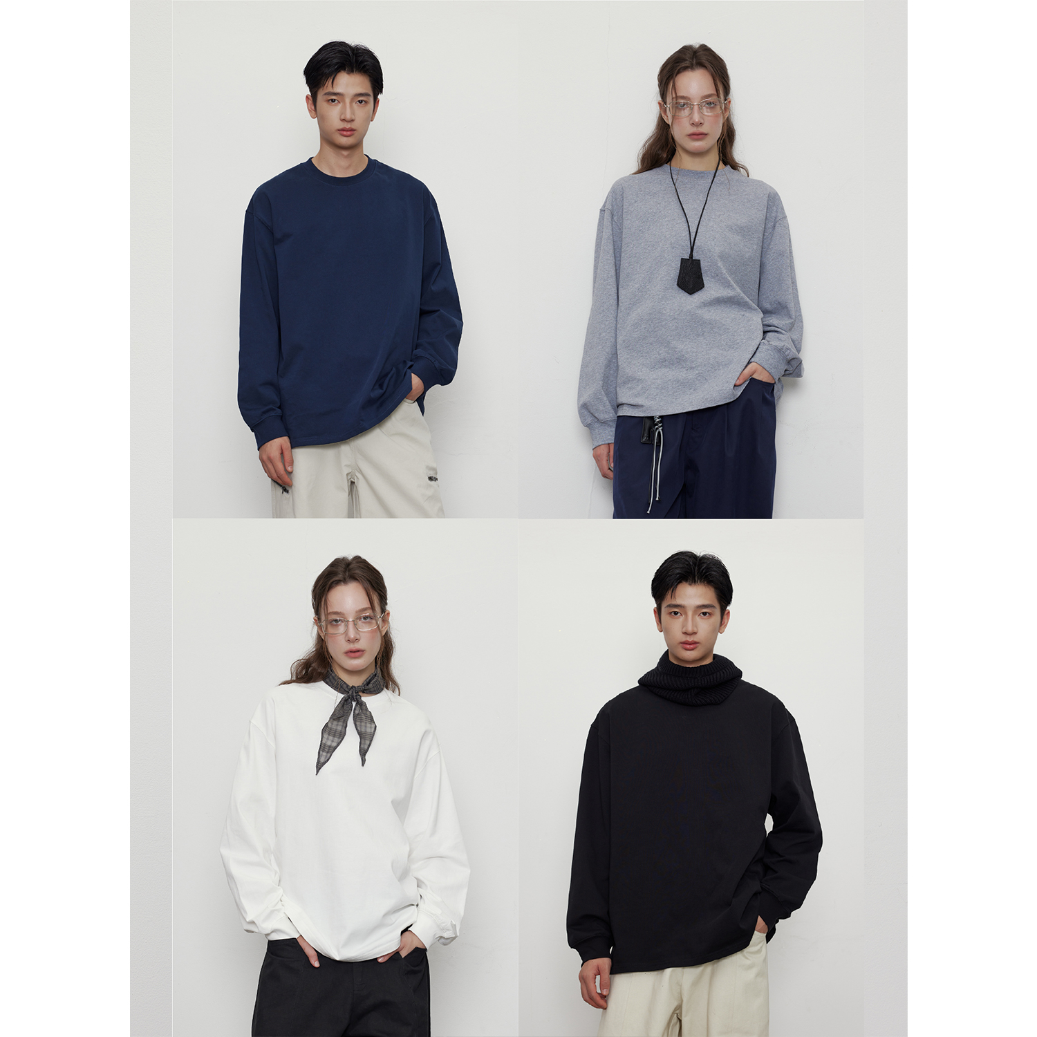 LR MADE 25AW 280G纯棉 单穿挺括 打底舒适 基础款纯色长袖T恤