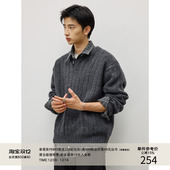 亨利领 经典 慵懒保暖套头毛衣针织衫 MADE 重磅羊驼毛感 25AW