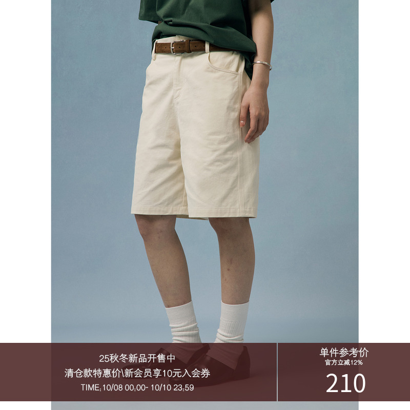 LR MADE 25SS 简约工装 微宽松 碳磨洗水纯棉 纯色基础五分短裤