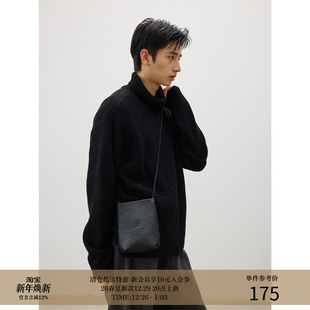 MADE logo压印 25AW 袋口磁吸开合 通勤斜挎手机小包 牛皮革