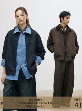 LR MADE 26SS 内里格纹 灯芯绒拼接领口 花纱肌理压线夹克外套