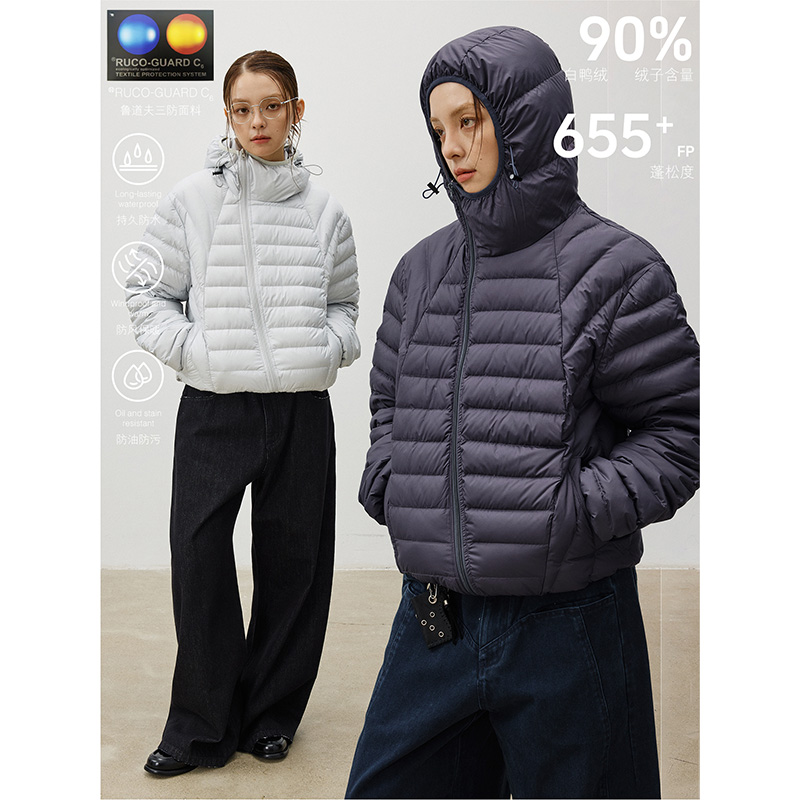 LR MADE 25AW 鲁道夫三防 斜拉链 90白鸭绒 通勤户外排骨羽绒服