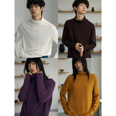 MADE 23AW 热卡丝保暖纤维 日系合身纯色高领内搭打底长袖 T恤