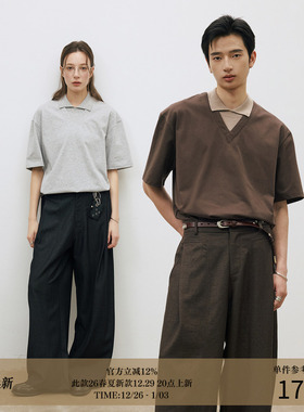 LR MADE 26SS 一体式针织毛衣领 Sorona®假两件撞色领短袖T恤