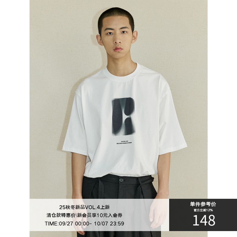 LRMADE24SS抽象幻影字母T恤