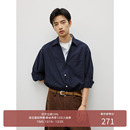 深V翻领 撞色立领门襟 假两件层次感 衬衫 25AW 休闲长袖 MADE