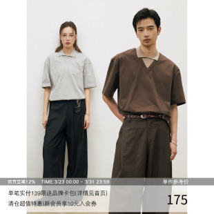 MADE Sorona®假两件撞色领短袖 26SS 针织毛衣领 T恤 一体式