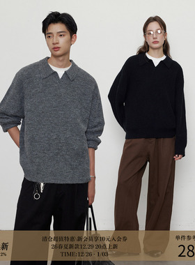 LR MADE 25AW 轻盈保暖 羊驼毛混纺 版型简约利落 V领针织POLO衫