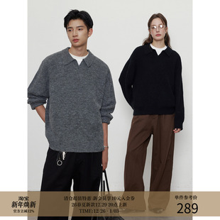 轻盈保暖 羊驼毛混纺 版 V领针织POLO衫 25AW 型简约利落 MADE