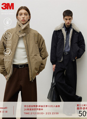 LR MADE 25AW 3M棉内夹层 可拆卸毛领 保暖短款派克棉服夹克外套