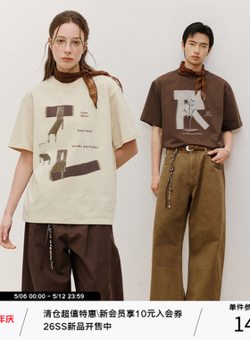 LR MADE 26SS 凉感Sorona® LR衍生元素贴画印花 圆领短袖T恤