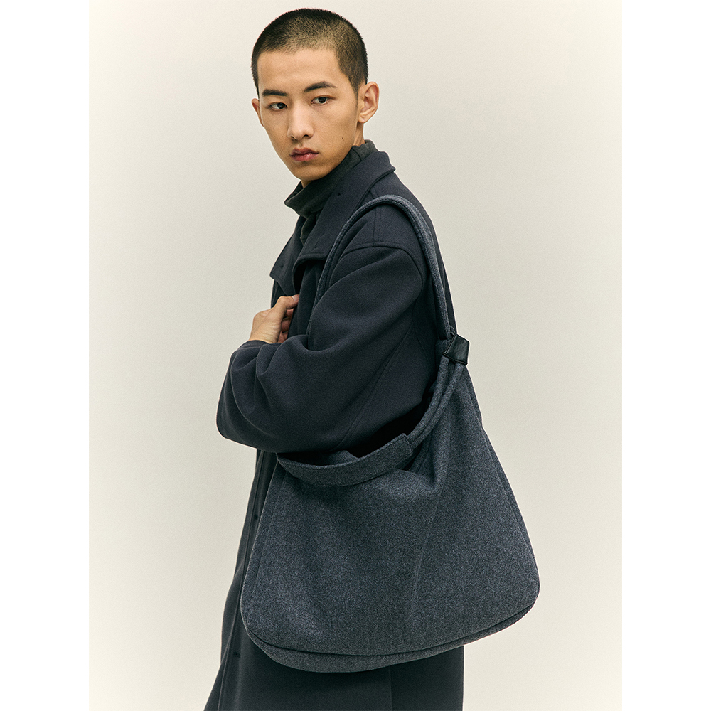 LR MADE 24AW 可拆卸肩带 毛呢质感 斜挎单肩 休闲通勤托特包挎包