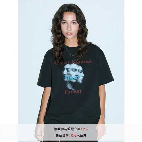 LR MADE 26SS 凉感Sorona® 幻影立体人像图案 圆领短袖印花T恤