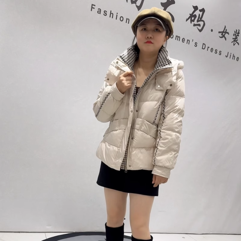 芮娜依莲冬季新款大码棉服外套女