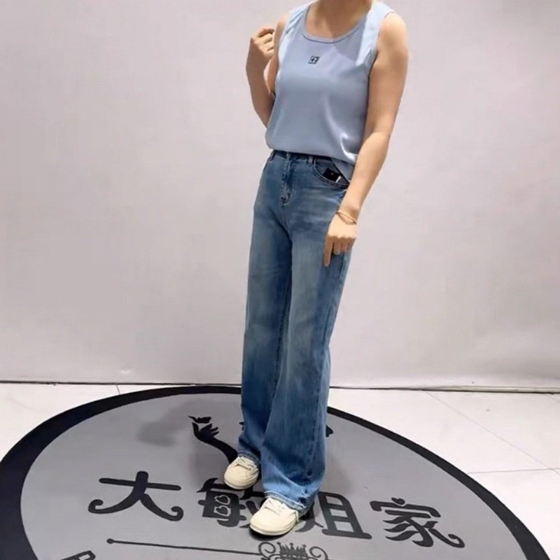 8865柏菲蒂春季新款牛仔裤加大码女装胖妹妹松紧腰显瘦百搭拖地裤,女装/女士精品,常规大码外套,淘宝优惠券,粉丝福利购,淘宝优惠卷