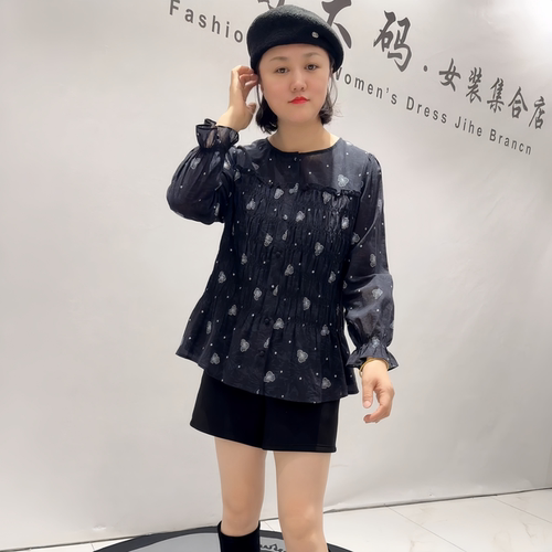 芮娜依莲年货新款大码女人味衫