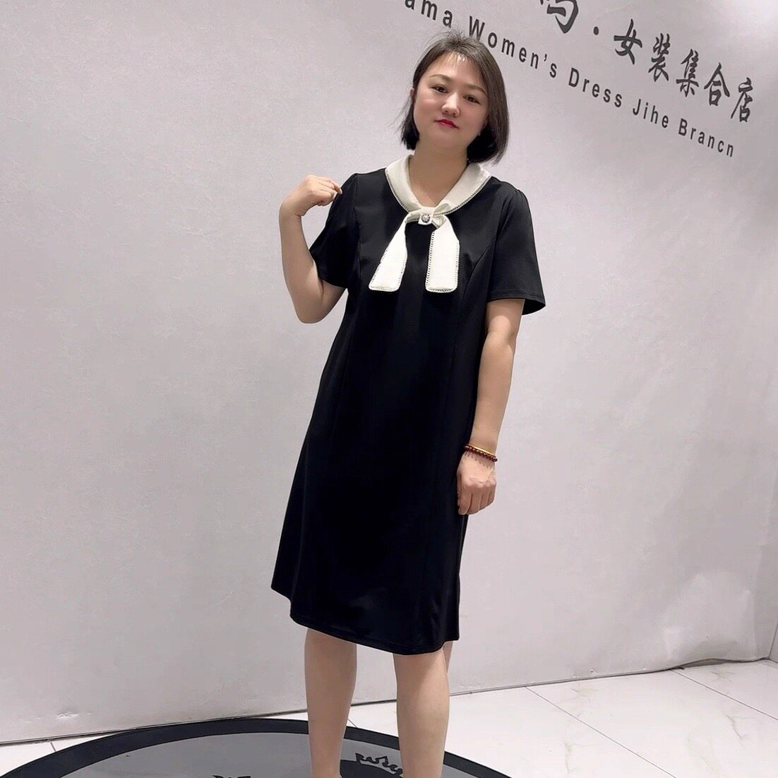 芮娜依莲1828夏季新款欧货小香风连衣裙加大码女装胖妹妹气质裙子