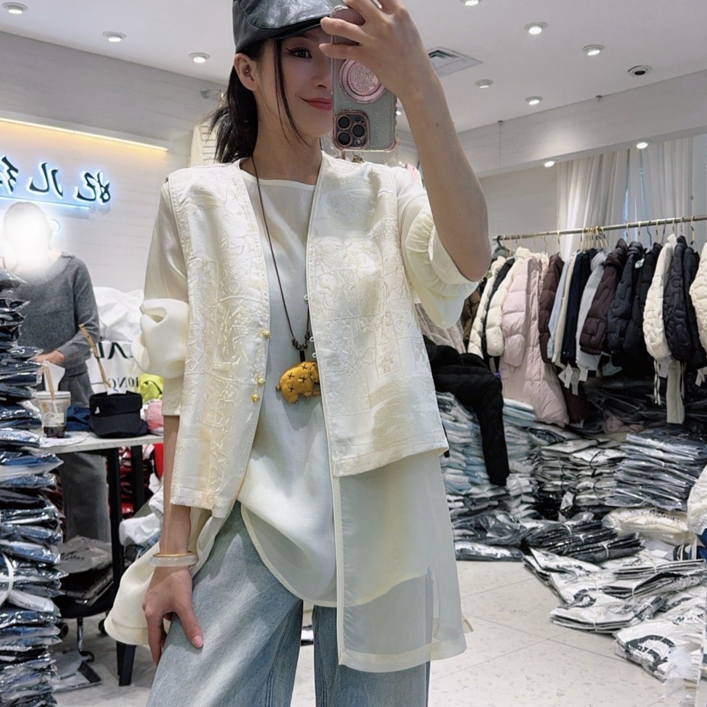 妃儿红5768年货新款欧货国风衬衫马夹两件套加大码女装胖妹妹上衣,女装/女士精品,常规大码外套,淘宝优惠券,粉丝福利购,淘宝优惠卷