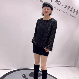 新款 胖妹妹气质衫 欧货打底衫 女装 百搭上衣 加大码 5556芮娜依莲春季