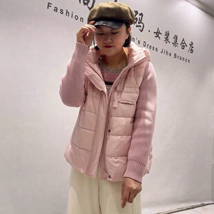 芮娜依莲9876初冬新款欧货针织衫羽绒服加大码女装胖妹妹气质上衣