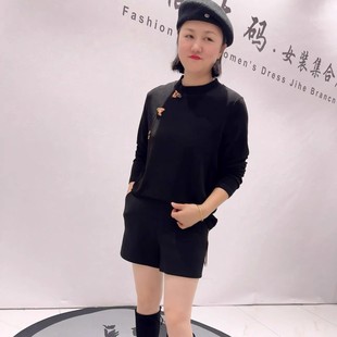 胖妹妹气质衫 5937芮娜依莲年货新款 女装 加大码 百搭上衣 国风打底衫