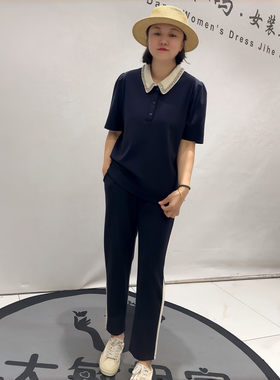 芮娜依莲秋季新款大码两件套套装