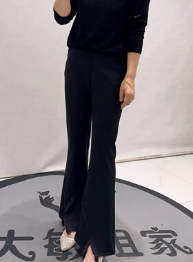 芮娜依莲秋冬新款大码薄绒女裤子