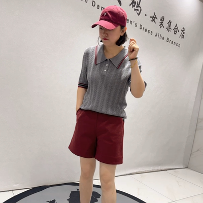 女权贵族夏季新款大码针织衫短袖